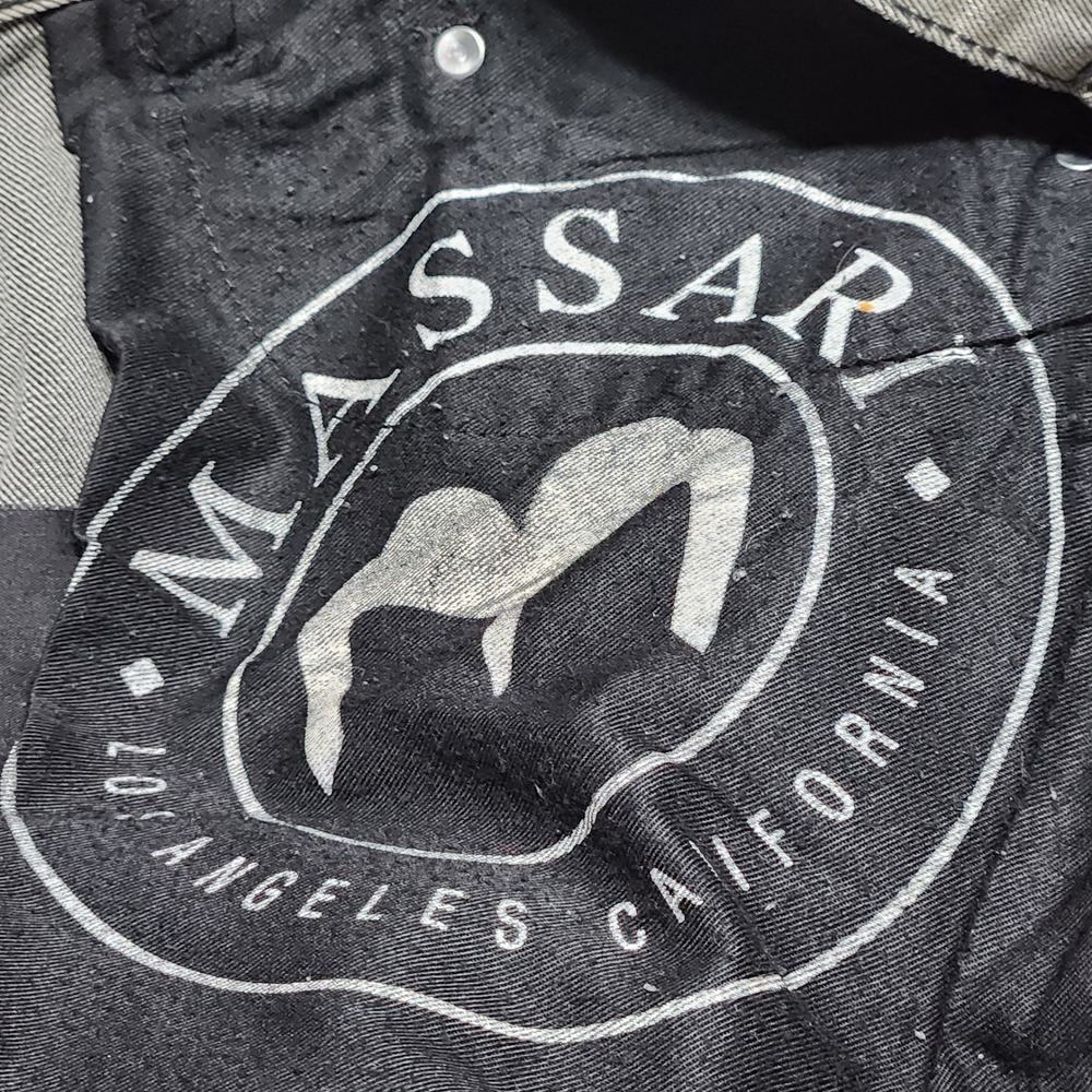 Ferrari Massari Mens Grey Distressed Biker Moto Jeans Ripped Denim Size 34x32 - Picture 12 of 12